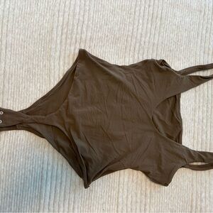 Skims Brown Sleeveless Bodysuit